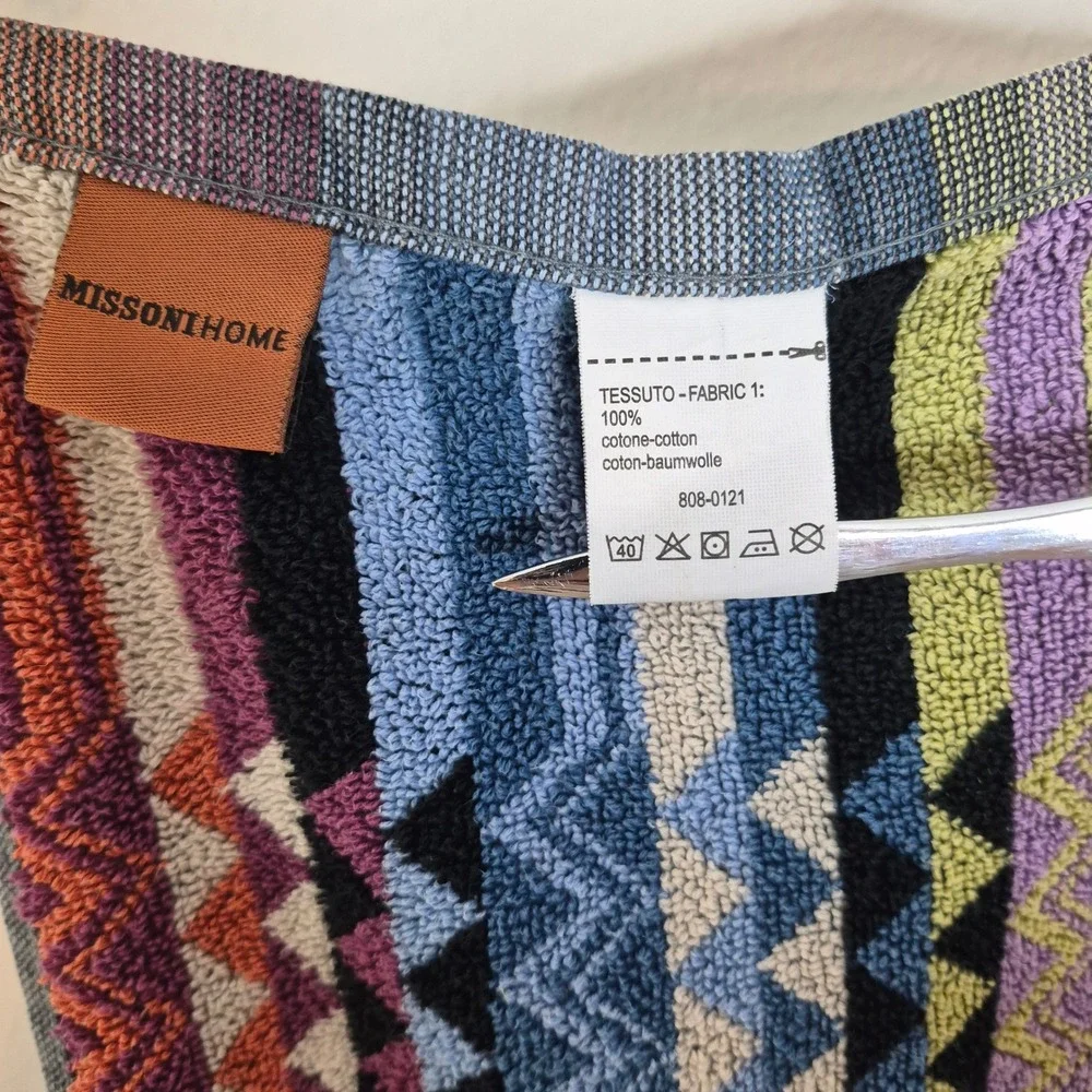 9pc Missoni Home Giacomo Towel Set 3 Bath Sheets 6 Hand Towels Zig Zag T59 Italy